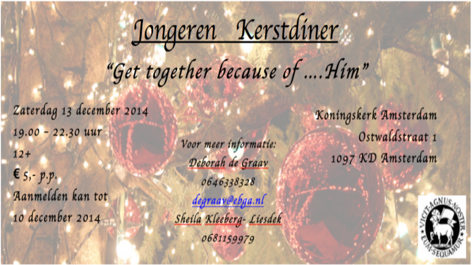 Flyer Jongerenkerstdiner